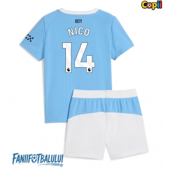 Manchester City Nico Gonzalez #14 Echipament de Fotbal Replică 2025-26 Copii Acasa (+ Șorturi)